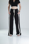 Black oversize women's tracksuit with side stripe detail coc1325