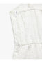 Women'S White Broderie Midi Strappy Dress - 5