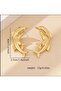 Quingda 1 Pair Stylish Gold Whale Tail Stud Earrings for Women - 5