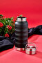 400 ml Black Stainless Steel Thermos – for Water, Soft Drinks, Tea |   Camping, School, Picnic, Serving & Catering - 2