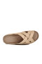 Beige Genuine Leather Women's Slippers 003 Z - 4