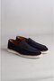 Seç 3134 Genuine Leather Casual Men's Shoes Navy Blue Suede