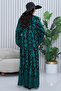 Women's Katkat Patterned Plus Size Viscose Hijab Dress Green - 5