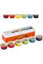 Set of 6 Mini Ceramic Molds, 100 Ml, Rainbow Color - 2