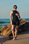 Women's Double Strap Dress Swimsuit with Internal Tights - 3