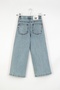 Girl's Cotton Stripe Adjustable Waist Jeans - 5