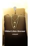 Stainless Steel 3-Piece Asian Model Chain Women's Necklace Gold Color - 3