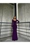 Sweetheart Neckline Fish Model Flowers Fabric Evening Dress Purple 583114 - 3