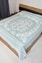 100% Cotton Hand-Woven Bird Patterned Pique 190 X 225 cm - Light Green