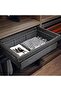 Pull-Out Expandable Rattan Clothes Organizing Basket with Sliding Shelf Storage Detachable