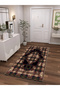 Kemal Collection Plaid Detailed Traditional Pattern Woven Base Decorative Carpet Kemal67 - 4