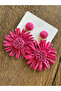 Sun Flower Beach Style Handmade Raffia Earrings - 3