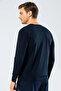 Men's T-Shirt, Cotton & Lycra, Long Sleeve, V-Neck - 2