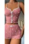 Women's Heart Patterned Shorts Pajama Set