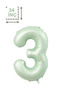 3 Number Balloons Retro Green Color 76 cm Birthday Party Decoration - 3