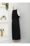 Hijab Crepe Self-Belted Handle Wide Dress - 2