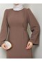 Hijab Crepe Self-Belted Handle Wide Dress