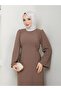 Hijab Crepe Self-Belted Handle Wide Dress - 5