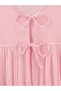 Front Tie Shirt with Elastic Sleeves - Pink - 7