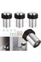 LOLYSIC 4 Pack Door Stops, Floor Wall Mounted Door Stoppers, Heavy Duty Chrome Door Stops with Rubbe - 2