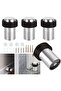 LOLYSIC 4 Pack Door Stops, Floor Wall Mounted Door Stoppers, Heavy Duty Chrome Door Stops with Rubbe