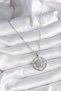 316L Steel Silver Color Zircon Stone Sun Medallion Model Women's Necklace - Tj-Bko9529 - 2