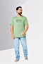Men Crew Neck Short Sleeve Graphic Print T-shirt, Dark Sage - 2