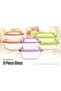 6-Piece Glass Storage Set with PP Lids | Rectangle (370ml, 640ml) + Square (320ml, 520m - 9
