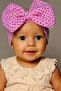 Baby Girl Bow Bonnet Polka Dot