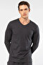 Men's Modal Cotton V-Neck T-Shirt 2243/Anthracite