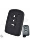 Toyota Compatible Corolla, Yaris, Rav4, Land, Cruiser, Camry Flat Silicone Key Case Cover (Black)
