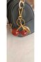 Glitter Cherry Gold Detailed Red Viral Bag Charm Bag Ornament / Keychain - 4