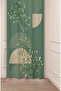 Floral Bohemian Minimalist Leaf Vase Beige Patterned Special Design Digital Printed (Single Wing) Background Curtain