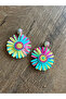 Sun Flower Beach Style Handmade Raffia Earrings - 2