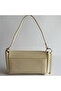 Women's Flap Shoulder Bag – Adjustable Strap Chain Detail - 3