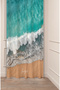 ستارة خلفية عصرية أنيقة بتصميم مخصص مطبوع رقميًا (جناح واحد) من Sea Wave Peaceful Landscape Beach