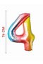 Rainbow Color 4 Number Giant Foil Balloon 76 cm Birthday Party Decoration - 2