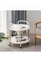 Round Side Table -3 Tier White - Versatile Space-Saving Elegant Design End Coffee Side Table Nightst - 2