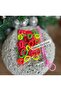 Phosphor with Transparent Zipper Bag Neon Color Tiny Small Hair Tire Bundle Towel Mesh Tire Set - 3