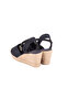Open Heel Straw Toe Ankle Strap Wedge Heel Linen Straw Women's Espadrille - 5