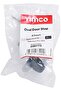 TIMCO Oval Door Stop - Satin Chrome - Floor Mounted - Protective Rubber Buffer Tip - 47mm - 2