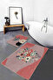 Abstract Colorful Floor Flower Motif 2-Piece Non-Slip Base Bathroom & Kitchen Mat Set - 2