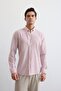 Senoc Men's Shirt Modern Slim Fit Linen Look Thick Stripes - 6