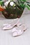 018-903 Fls Satin Bow Detailed Low Heel Open Back Closed Front Women's Shoes - 4