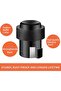 Stainless Steel Cylindrical Floor Mount Door Stop with Soft Rubber - Heavy Duty Durable Door Stopper - 5