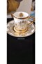 Bovaria Germany Hand Made 24K Brush Gold Handworked Coffee Cup Set 90 ml (Model 2) - 3