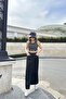 Women's Black Long Skirt - 700-3456 - 6