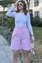Women's Pink Gabardine Shorts - 700-3562 - 3