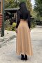 Women's Caramel Elastic Casual Skirt - 700-3676 - 5