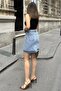 Women's Denim Mini Skirt - 700-Kt0053 - 4